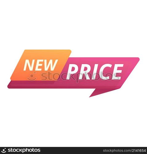 Stock new price icon cartoon vector. Sale badge. Offer tag. Stock new price icon cartoon vector. Sale badge