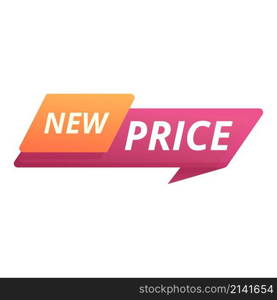 Stock new price icon cartoon vector. Sale badge. Offer tag. Stock new price icon cartoon vector. Sale badge