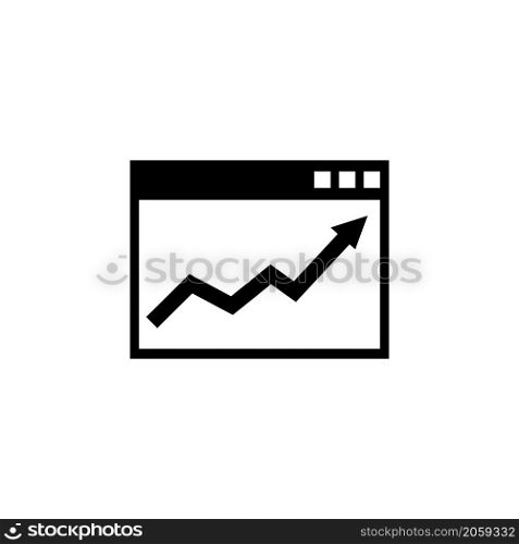 Stock Price Broker Window, Trading Diagram Chart in Browser. Flat Vector Icon illustration. Simple black symbol on white background. Trading Diagram sign design template for web and mobile UI element. Stock Price Broker Window, Trading Diagram Chart in Browser. Flat Vector Icon illustration. Simple black symbol on white background. Trading Diagram sign design template for web and mobile UI element.