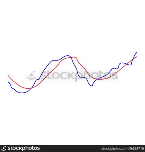 stock price indicator chart icon illustration design