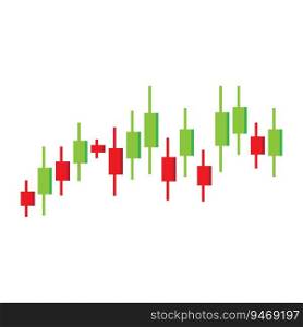 Stock price indicator chart icon vector illustration symbol design