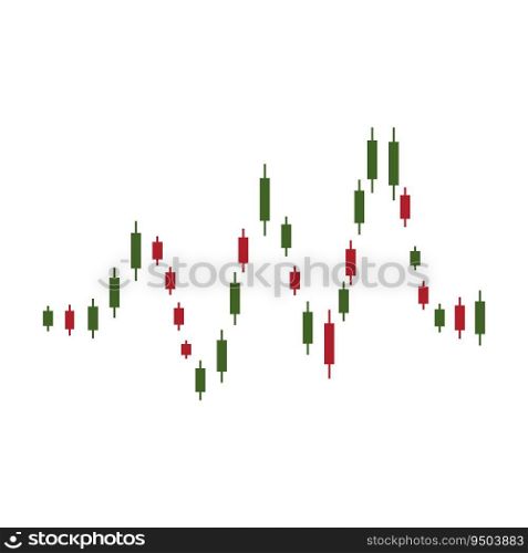 Stock price indicator chart icon vector illustration symbol design