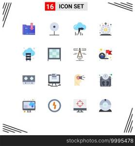 Stock Vector Icon Pack of 16 Line Signs and Symbols for cloud, money, social, loan, finance Editable Pack of Creative Vector Design Elements