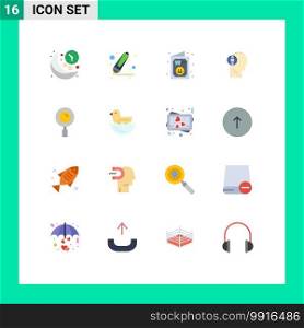 Stock Vector Icon Pack of 16 Line Signs and Symbols for find, mind, birthday, head, business Editable Pack of Creative Vector Design Elements