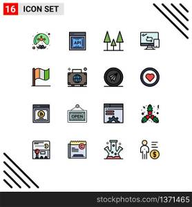 Stock Vector Icon Pack of 16 Line Signs and Symbols for ireland, transfer, software, networking, computing Editable Creative Vector Design Elements