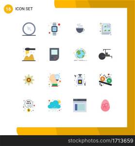 Stock Vector Icon Pack of 16 Line Signs and Symbols for ladle, document, hand watch, design, hotel Editable Pack of Creative Vector Design Elements