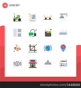 Stock Vector Icon Pack of 16 Line Signs and Symbols for layout, editing, skateboard, collage, plumbing Editable Pack of Creative Vector Design Elements