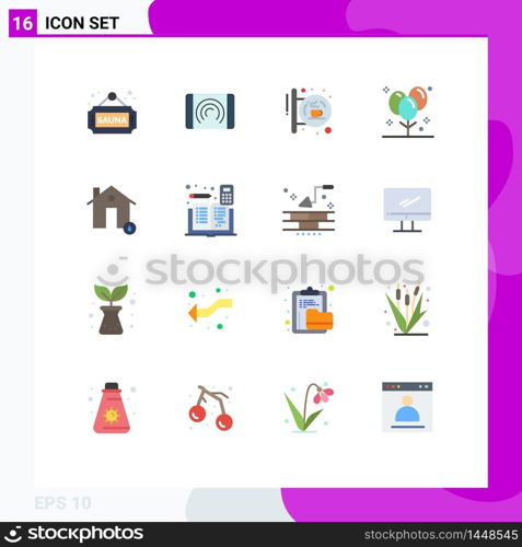 Stock Vector Icon Pack of 16 Line Signs and Symbols for party, decoration, board, celebration, signal Editable Pack of Creative Vector Design Elements