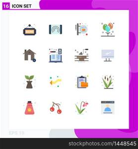 Stock Vector Icon Pack of 16 Line Signs and Symbols for party, decoration, board, celebration, signal Editable Pack of Creative Vector Design Elements