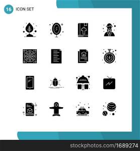 Stock Vector Icon Pack of 16 Line Signs and Symbols for planner, manager, reflection, event, thanksgiving Editable Vector Design Elements