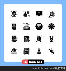Stock Vector Icon Pack of 16 Line Signs and Symbols for ring, graph, education, global, analysis Editable Vector Design Elements