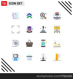Stock Vector Icon Pack of 16 Line Signs and Symbols for screen, full, scan, server, digital Editable Pack of Creative Vector Design Elements