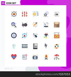 Stock Vector Icon Pack of 25 Line Signs and Symbols for book, software, currency, install, cd Editable Vector Design Elements