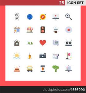 Stock Vector Icon Pack of 25 Line Signs and Symbols for box, tv, guarantee, technology, devices Editable Vector Design Elements
