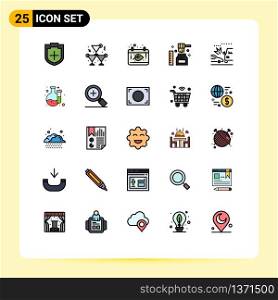 Stock Vector Icon Pack of 25 Line Signs and Symbols for car, sweet, autumn, organic, healthy Editable Vector Design Elements