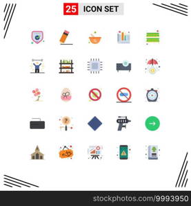 Stock Vector Icon Pack of 25 Line Signs and Symbols for device, prototyping, bowl, development, creative Editable Vector Design Elements