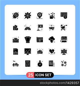 Stock Vector Icon Pack of 25 Line Signs and Symbols for devices, add, location, marketing, hand Editable Vector Design Elements