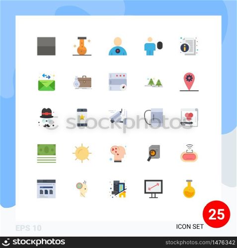 Stock Vector Icon Pack of 25 Line Signs and Symbols for envelope, information, access, info, password Editable Vector Design Elements