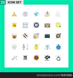 Stock Vector Icon Pack of 25 Line Signs and Symbols for life, energy, budget, lab, chemicals Editable Vector Design Elements
