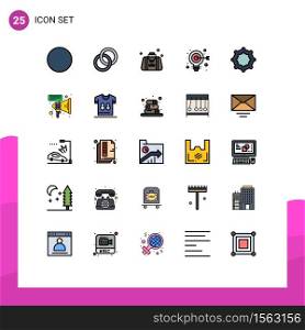 Stock Vector Icon Pack of 25 Line Signs and Symbols for marketing, baby, father, web, target Editable Vector Design Elements