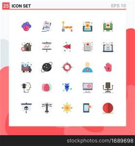 Stock Vector Icon Pack of 25 Line Signs and Symbols for marketing, cell, page, phone, web page Editable Vector Design Elements