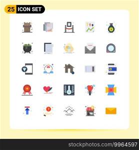 Stock Vector Icon Pack of 25 Line Signs and Symbols for paper, high, marketing, data, museum Editable Vector Design Elements