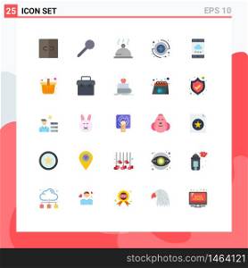 Stock Vector Icon Pack of 25 Line Signs and Symbols for rain, cloud, dish, smartphone, medical Editable Vector Design Elements