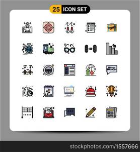 Stock Vector Icon Pack of 25 Line Signs and Symbols for travel, development, earring, com, browser Editable Vector Design Elements