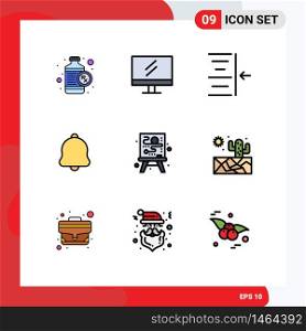 Stock Vector Icon Pack of 9 Line Signs and Symbols for cactus, creative, right, canvas, notification Editable Vector Design Elements