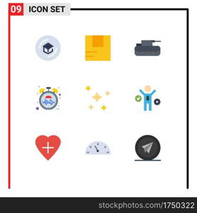 Stock Vector Icon Pack of 9 Line Signs and Symbols for nature, pulse, transportation, heart, tank Editable Vector Design Elements