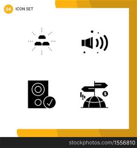 Stock Vector Icon Pack of Line Signs and Symbols for bars, devices, income, noise, hardware Editable Vector Design Elements