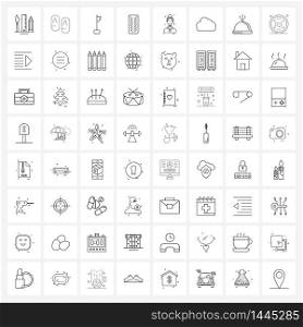 Stock Vector Icon Set of 64 Line Symbols for Christian, religious, open, religion, tread Vector Illustration