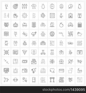 Stock Vector Icon Set of 81 Line Symbols for blood, medicine, pen, medical, gdpr Vector Illustration