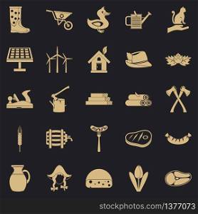 Stockroom icons set. Simple set of 25 stockroom vector icons for web for any design. Stockroom icons set, simple style