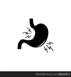 stomach ache or diarrhea logo or icon simple vector illustration design