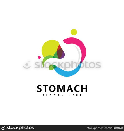 stomach care logo icon vector