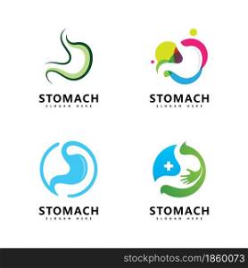 stomach care logo icon vector