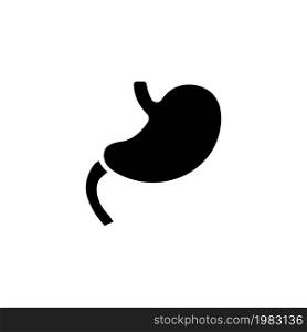 Stomach, Human Digestive Organ, Anatomy. Flat Vector Icon illustration. Simple black symbol on white background. Stomach, Human Digestive Organ sign design template for web and mobile UI element. Stomach, Human Digestive Organ, Anatomy. Flat Vector Icon illustration. Simple black symbol on white background. Stomach, Human Digestive Organ sign design template for web and mobile UI element.