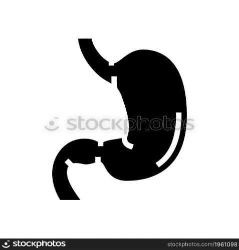 stomach human organ glyph icon vector. stomach human organ sign. isolated contour symbol black illustration. stomach human organ glyph icon vector illustration