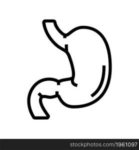 stomach human organ line icon vector. stomach human organ sign. isolated contour symbol black illustration. stomach human organ line icon vector illustration