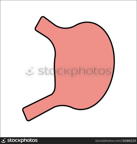 Stomach icon. Human body organ illustration symbol. Sign digestion vector.