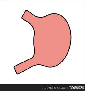 Stomach icon. Human body organ illustration symbol. Sign digestion vector.