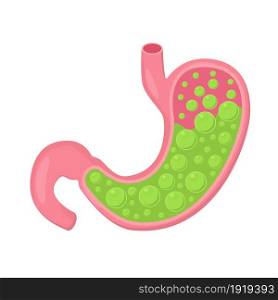 Stomach icon. Human internal organs. Digestion. Digestive tract, system. Healthcare. Vector illustration in flat style. Stomach icon. Human internal organs.