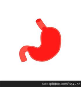 Stomach icon. Human internal organs symbol. Digestive system anatomy. Vector illustration in flat style isolated on white background