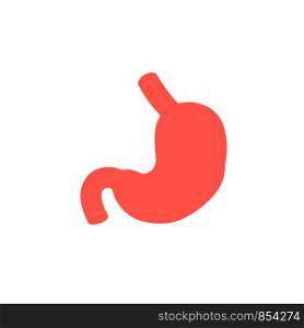 Stomach icon. Human internal organs symbol. Digestive system anatomy. Vector illustration in flat style isolated on white background