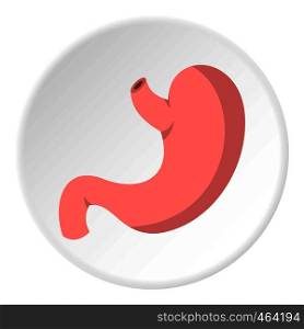 Stomach icon in flat circle isolated vector illustration for web. Stomach icon circle