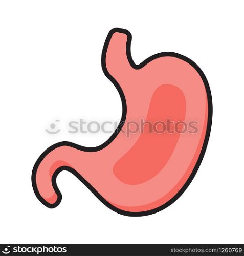Stomach icon probiotic bacteria, lactobacillus. Healthcare landing page, immunity support
