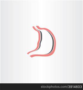 stomach symbol medical vector stylized logo design