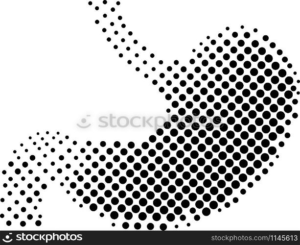 Stomach white background. Vector
