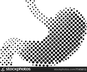 Stomach white background. Vector